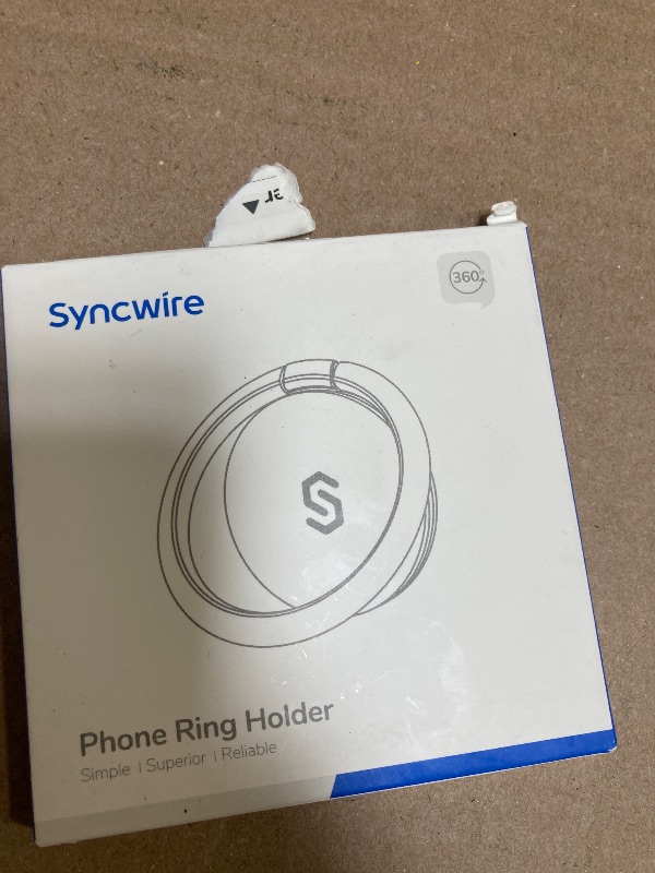 Photo 1 of Syncwire Cell Phone Ring Holder Stand, 360 Degree Rotation Finger Ring Kickstand Polished Metal Phone Grip for Magnetic Car Mount Compatible with iPhone, Samsung,Pixel, Smartphone Accessories - Blue