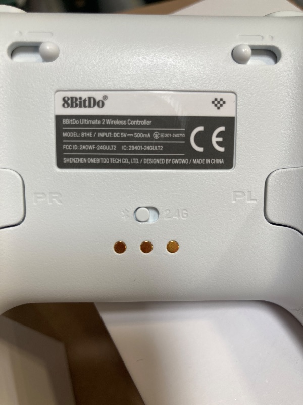 Photo 1 of 8BitDo Ultimate 2 Wireless Controller for Windows & Android, Gaming Controller with TMR Joysticks, Switchable Hall Effect/Tactile Triggers, RGB Fire Ring, 8Speed Wireless Tech, White