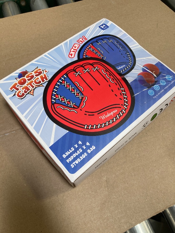 Photo 1 of Toss and Catch Ball Game, Kids Toddler Baseball Glove & Catch Ball Toys, Kids Outdoor Games for Family, Toys for Beach Pool Yard Outside, Birthday Gift for Ages 3 4 5 6 7 8-12 Year Old Boys Girls