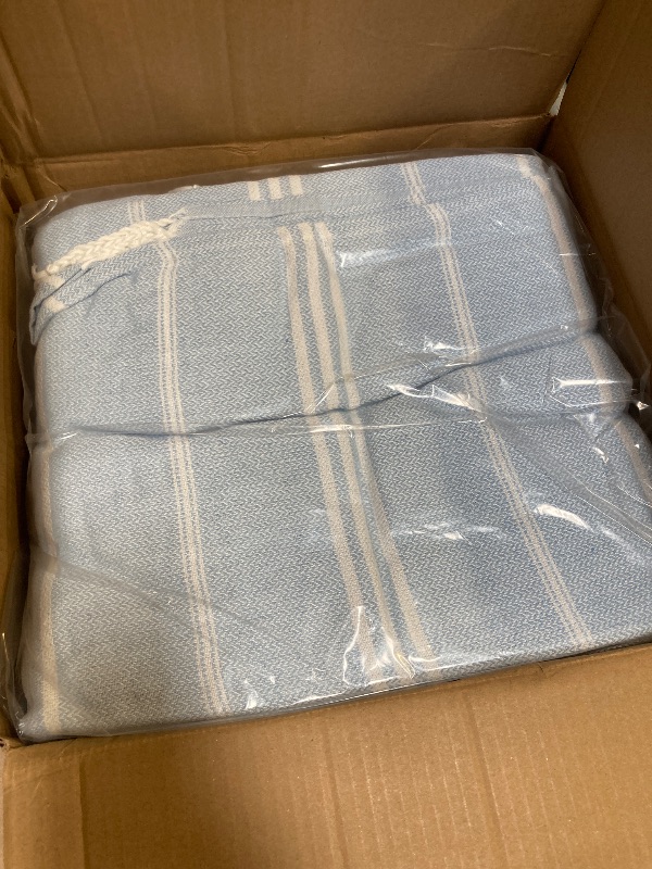 Photo 1 of YSYJ 12 Pack Turkish Beach Towel Oversized Beach Towels 36"x71"Turkish Towel Soft Sand Free Quick Dry Lightweight Bath Towels Blue