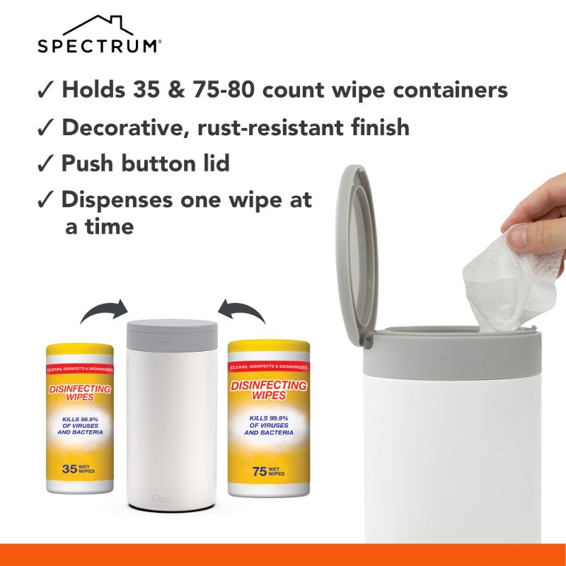 Photo 1 of Willinglong Refillable Wet Wipes Dispenser Disinfecting Wipe Container with Magnetic Lid Stylish Decorative Bamboo Holder for Bathroom Kitchen Countertop Home Office Storage Cleaning(White)