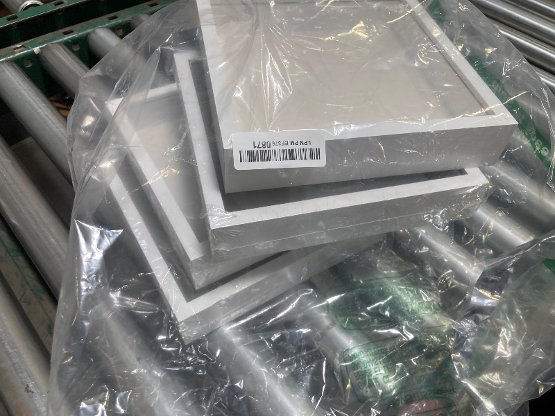 Photo 1 of 4 Pack 8 x 8in Shadow Box Picture Frame 3D Frames Shadow Box Square Acrylic Shadow Boxes Display Cases with Adhesive Tape for Baby Items Wedding Memories Crafts Awards Medals Tickets and Photos(White)