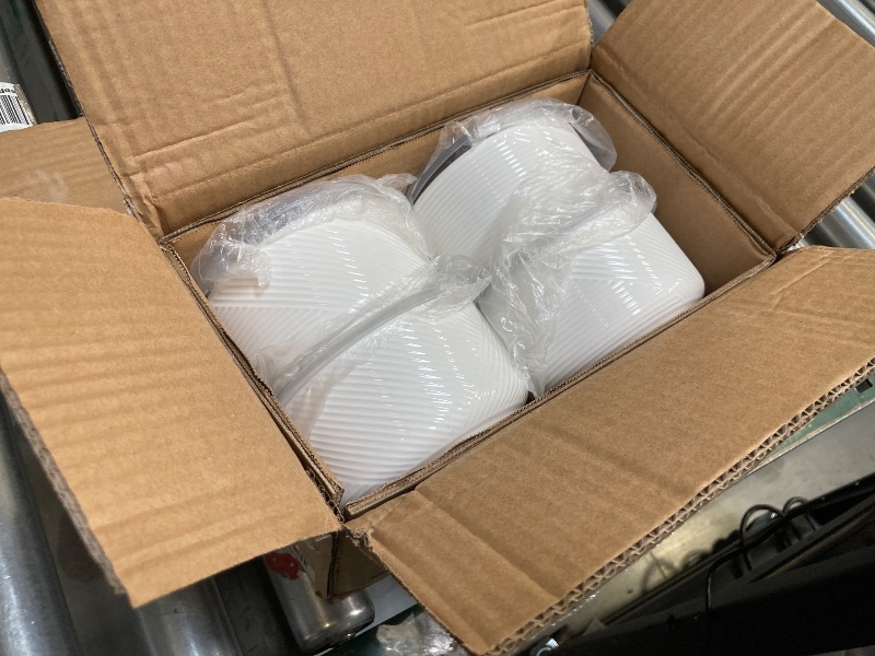 Photo 1 of Adewnest Ceramic Bowls with Lids: 20 oz Microwave Safe Food Storage Containers for Soup, Salad, Cereal, Leftovers, Meal Prep, Lunch, Picnic, Camping, Serving - Airtight, White, Set of 4