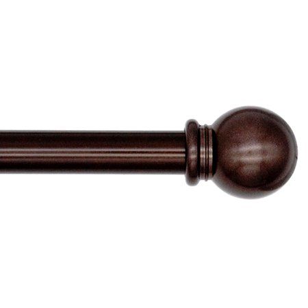 Photo 1 of Mainstays 5/8 Inch Bronze Ball, 48 to 84 Width, Single Curtain Rod Set