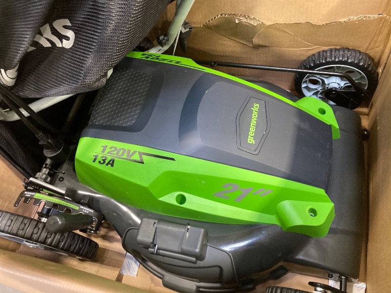 Photo 1 of  Greenworks 21-Inch 13 Amp Corded Electric Lawn Mower 25112 