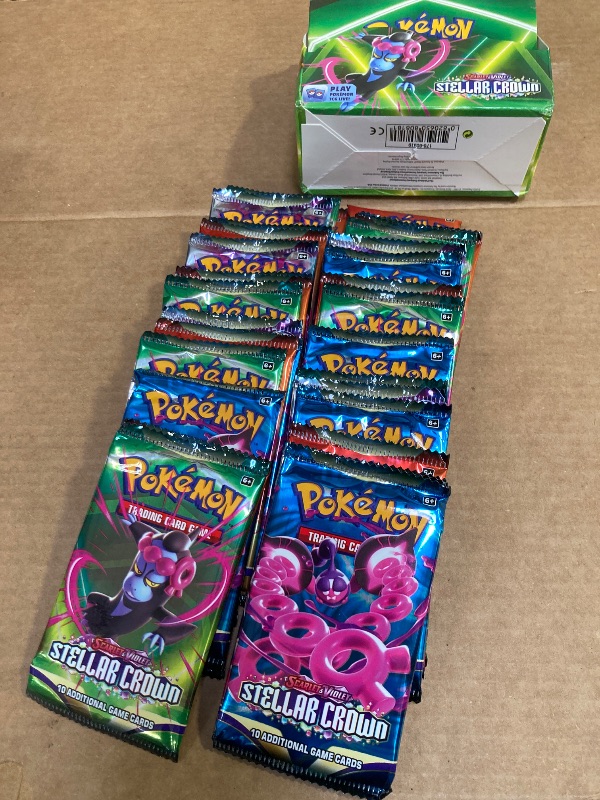 Photo 1 of POKEMON SCARLET AND VIOLET STELLAR CROWN BOOSTER BOX, 36 PACKS