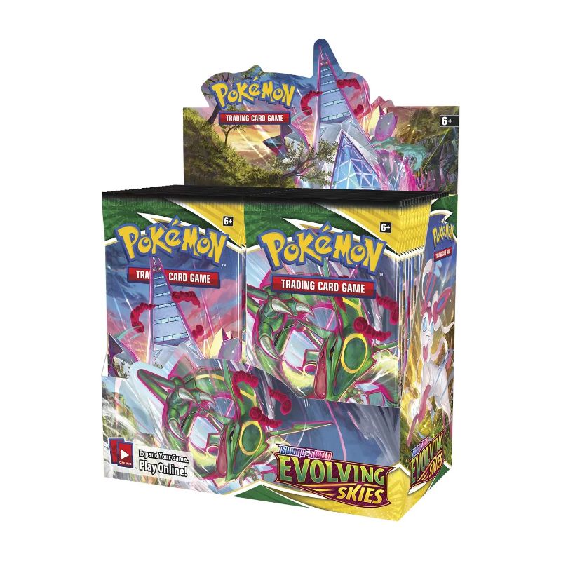 Photo 1 of Pokemon Sword and Shield Evolving Skies Booster Display Box (36 Packs of 10 Cards)