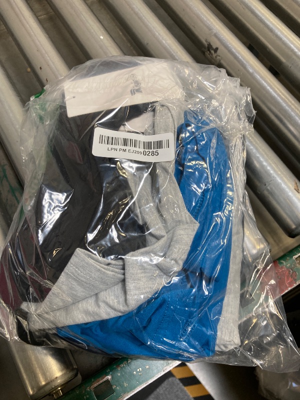 Photo 1 of Riyiper 3 Pack Men's Big and Tall Shirts Half Sleeve Cotton Tee Crew Neck Elbow Length Top Casual Loose Fit T Shirts(Black, Blue, Light Gray,Medium)