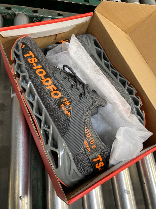 Photo 1 of FRSHANIAH Sneakers for Men Slip On Casual Sport Running Shoes Athletic Tennis Walking Shoes Breathable Fashion Gym Runner Jogging Shoes Dark Grey Size 11
