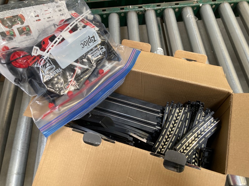 Photo 1 of Slot Car Race Track Set for Kids Ages 6-12, Dual Racing Game with 2 High-Speed Cars, Battery or Electric Powered, Plug-in Track, 1:64 Scale Gift Toy for Boys & Girls