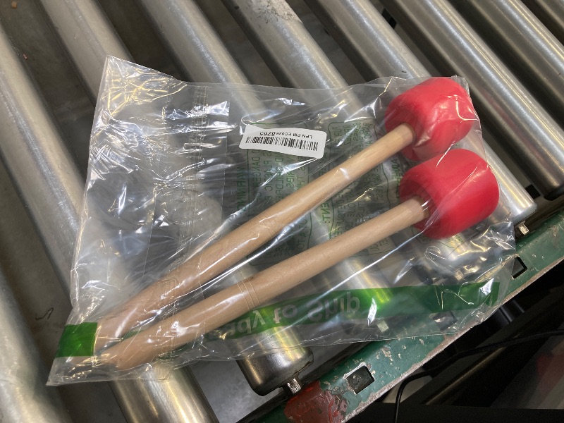 Photo 1 of Zorveiio 2Pcs Bass Drum Mallets 13" Length EVA Foam Head Drum Mallets Bass Drum Sticks Percussion Sticks Instrument Band Accessory, Red