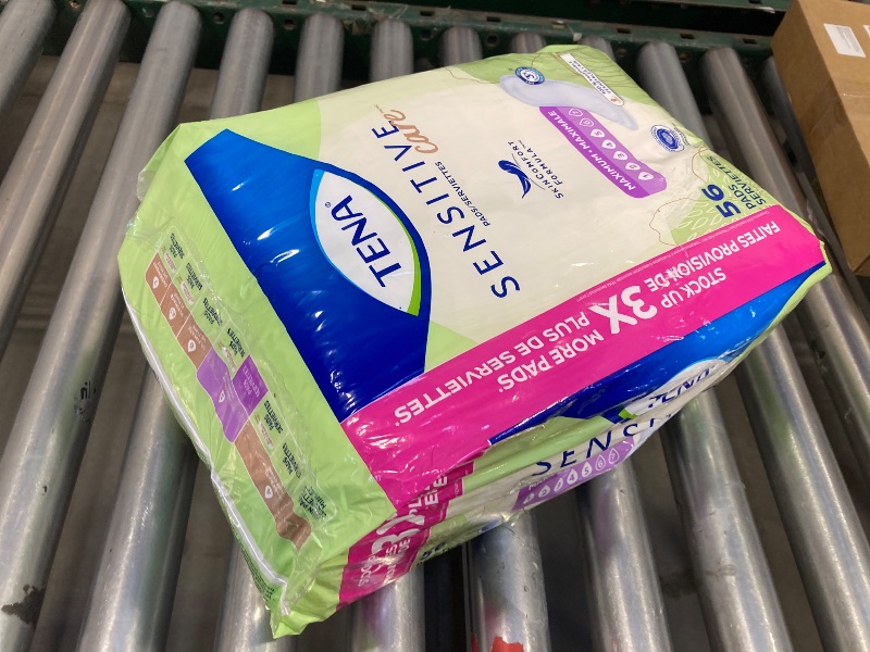Photo 1 of TENA Sensitive Care Maximum Absorbency Incontinence/Bladder Control Pad for Women, Regular Length, 56 Count