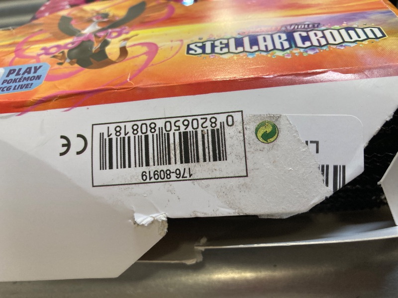 Photo 1 of REPLICA POKEMON SCARLET VIOLET STELLAR CROWN BOX, 36 PACKS OF 10 CARDS EACH