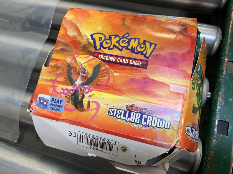 Photo 1 of REPLICA POKEMON SCARLET VIOLET STELLAR CROWN BOX, 36 PACKS OF 10 CARDS EACH