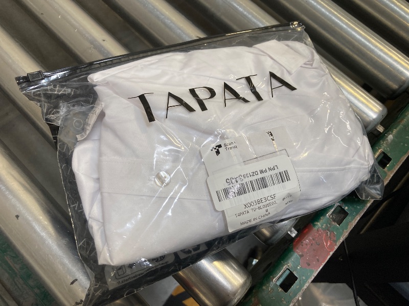 Photo 1 of Tapata Womens Bodysuit Blouse Button Down One-Piece Long Sleeve Solid Office Work Shirt Casual Tops, White, Medium