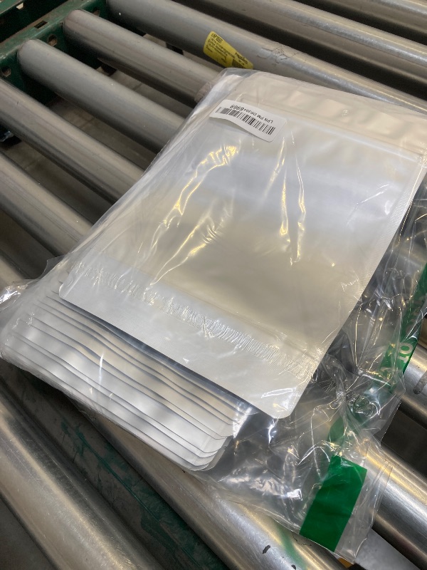 Photo 1 of BELLE KR® 1 Quart Mylar Bags for Food Storage - Pack Of 100 - Extra Thick 10 Mil - 7"x10" Resealable Stand Up Mylar Ziplock Bags with Label Stickers