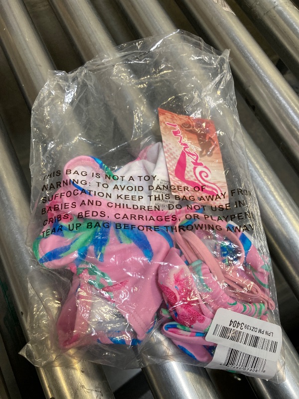 Photo 1 of Kanu Surf girls Mahina Upf 50+ Beach Sport Halter 2-piece Swimsuit Bikini Set, Leonie Floral Pink, 10 US