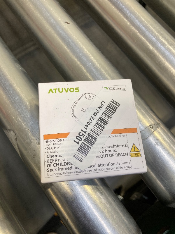 Photo 1 of ATUVOS Air Tag-1 Pack, Bluetooth Luggage Tracker Works with Apple Find My APP (iOS Only, Not for Android), Keys Finder and Item Locator for Luggage, Backpack, Suitcases, Replaceable Battery (White)
