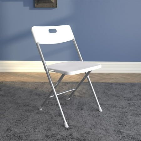 Photo 1 of Mainstays Resin Seat & Back Folding Chair White 4-Pack