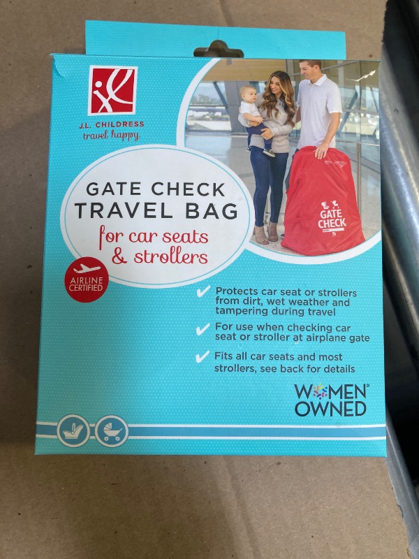 Photo 1 of J.L. Childress Universal Gate Check Bag for Car Seats & Strollers - Travel Bag for Airplane, Fits All Baby & Infant Car Seats, Most Single & Double Strollers, Airport Accessories for Gate Check - Red