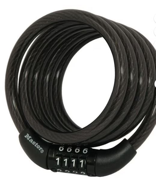 Photo 1 of Master Lock Bike Lock Cable with Combination Black, 8143D