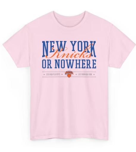 Photo 1 of Size M--2024 Playoffs New York or Nowhere for Basketball fan Unisex Cotton Tee