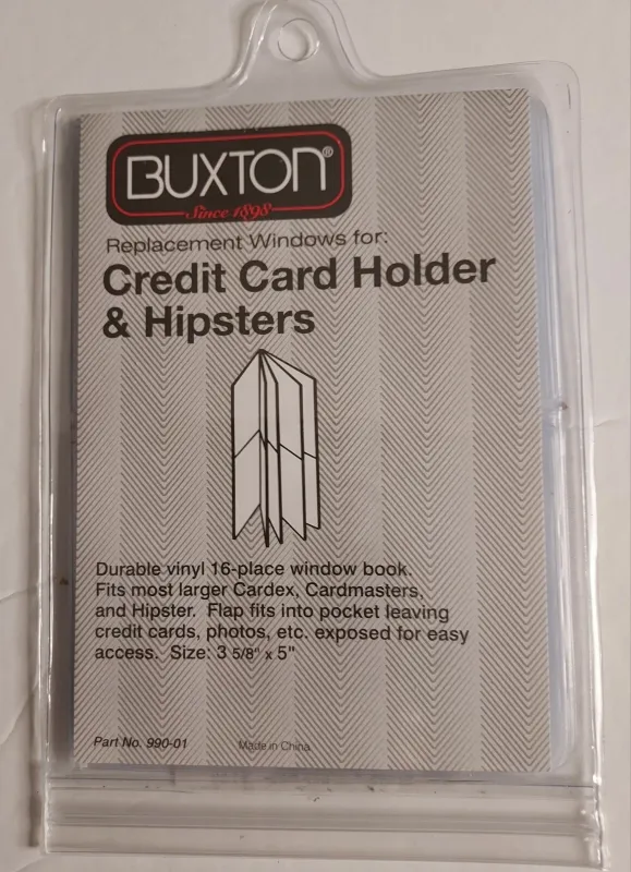 Photo 1 of Buxton Plastic Wallet Insert Picture Card for Tall Hipsters. 3-5/8 X 5".
