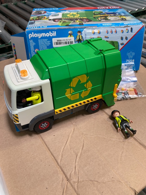 Photo 1 of Playmobil Recycling Truck with Accessories and 2 Figures