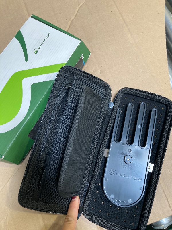 Photo 1 of Go For It Golf Glove Case with Glove Shaper For a Wrinkle Free Glove - Golf Case with Magnetic Glove Holder - Organizer for Golf Divot Tool and Golf Accessories for Men & Women - Key Holder (Black)