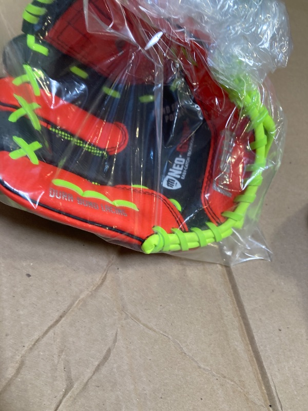 Photo 1 of Franklin Sports Teeball Glove - Left and Right Handed Youth Fielding Glove - Neo-Grip - Synthetic Leather Baseball Mitt - 9.0 Inch Left Hand Throw - Ready To Play with Ball - Red
