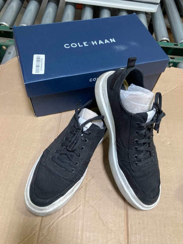 Photo 1 of Size 9.5--Cole Haan mens Grandpro Rally Canvas Court Sneaker, Black Canvas/Optic White, 9.5 US