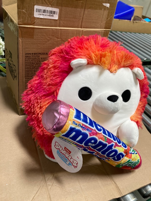 Photo 1 of Snackles Series 2 Hedgehog & Mentos 14 Inch Plush by ZURU, Ultra Soft Plush, Collectible Plush with Real Licensed Brands, Stuffed Animal, Giftable