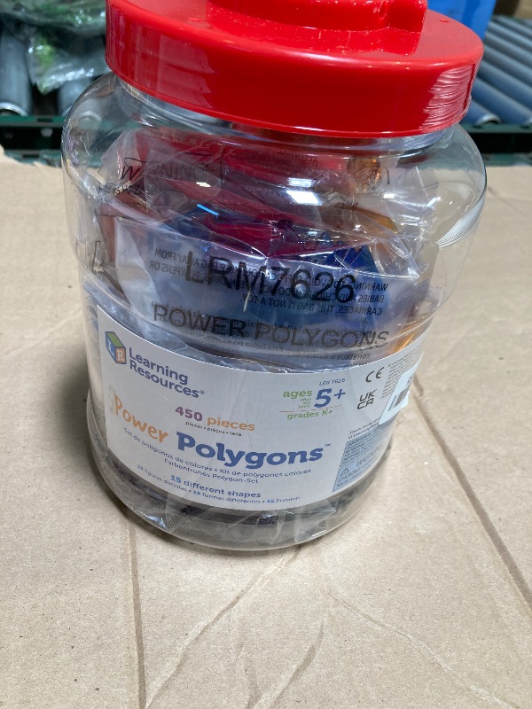 Photo 1 of Learning Resources Power Polygons, Early Geometry Skills, Polygon Shapes, Fraction Overlay, 450 Pieces, Ages 5+
