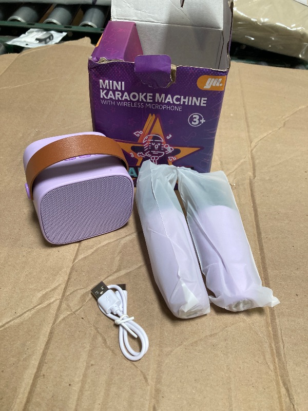 Photo 1 of YLL Mini Karaoke Machine with 2 Wireless Microphones, TOP Kids Gifts for Girls Ages 3, 4, 5, 6, 7, 8, 9,10,11,12 +Year Old, 4-12 Years Old Birthday Toy Gift for Girls Boys Party (Purple)