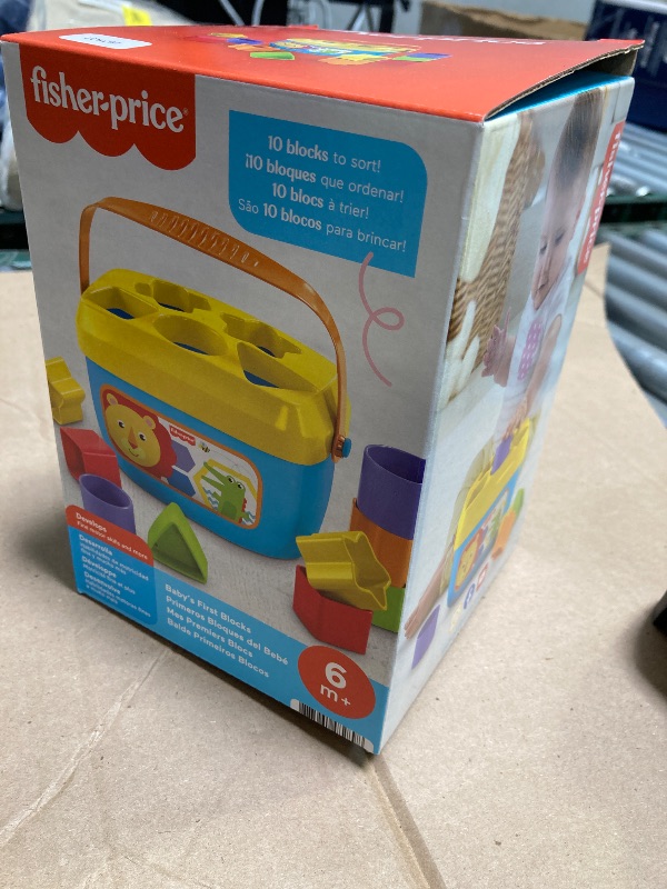 Photo 1 of Fisher-Price Stacking Toy Baby's First Blocks Set of 10 Shapes for Sorting Play for Infants Ages 6+ Months