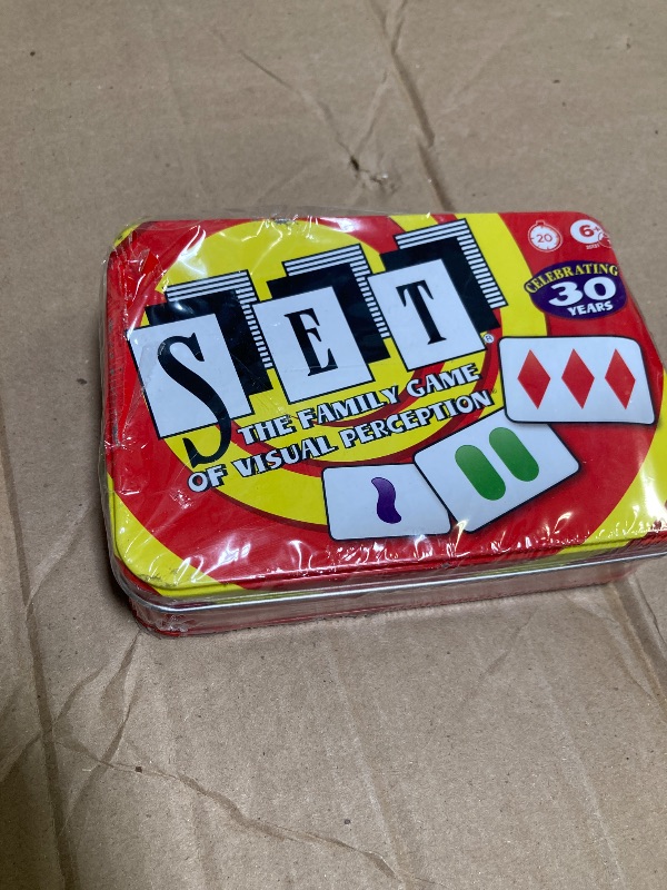 Photo 1 of SET Card Games for Kids - Collectors Tin, Matching Game, Learning Games, Fun Family Games, Game Night, Travel Games, Memory Game, Learning Game, Multi-Player Card Game of Visual Perception, Ages 6+