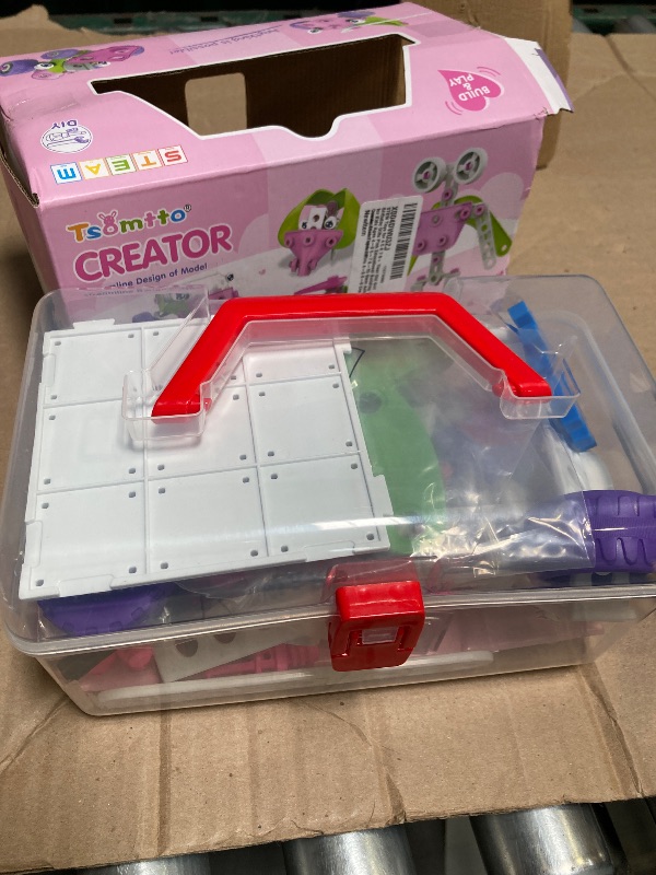 Photo 1 of STEM Toys for 4 5 6 7 8+ Year Old Girl Birthday Gifts Pink Educational Building Toys for Kids Ages 4-8 5-7 8-10 Stem Activities Construction Toy for Girls 4-6 6-8 Creative Games Holiday Idea Gift