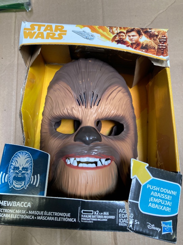 Photo 1 of STAR WARS Movie Roaring Chewbacca Wookiee Sounds Mask, Funny GRAAAAWR Noises, Sound Effects, 5+ (Amazon Exclusive)