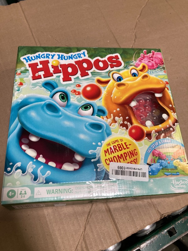 Photo 1 of Hungry Hungry Hippos Game for Preschoolers | Instant Marble Relaunch, Easy Set-Up & Storage| Ages 4 and Up | 2 to 4 Players | Kids Games