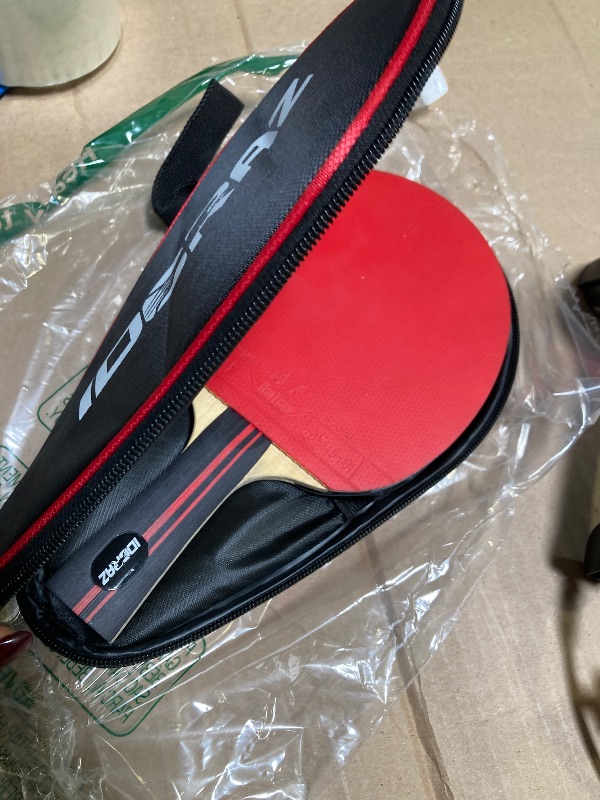 Photo 1 of Idoraz Table Tennis Racket Professional Paddle - Ping Pong Racket with Carrying Case - ITTF Approved Rubber for Tournament Play - Best Table Tennis Paddle