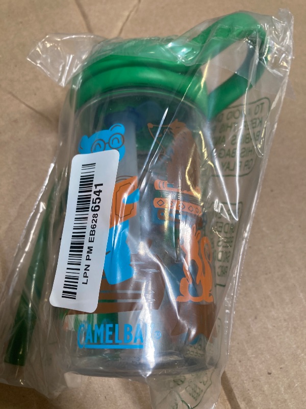 Photo 1 of CamelBak Kids Eddy+ Bite Valve Straw Tritan Renew Water Bottle Reading Animals, 14oz