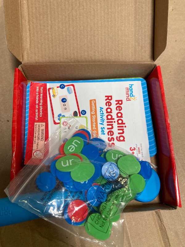 Photo 1 of hand2mind Reading Readiness Activity Set, Magnetic Wands and Chip Set, Learn to Spell for Kids, Spelling Toys, CVC Words for Kindergarten, Learning Letters, Science of Reading Manipulatives