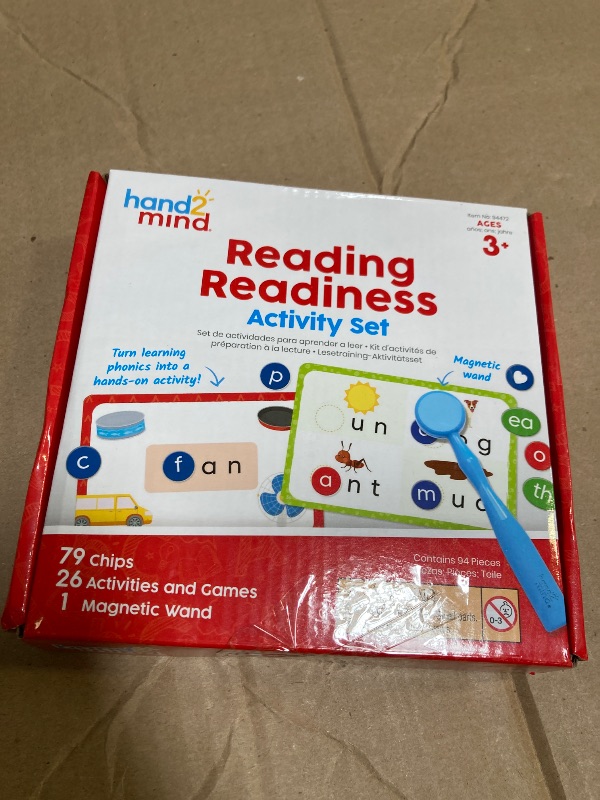 Photo 1 of hand2mind Reading Readiness Activity Set, Magnetic Wands and Chip Set, Learn to Spell for Kids, Spelling Toys, CVC Words for Kindergarten, Learning Letters, Science of Reading Manipulatives