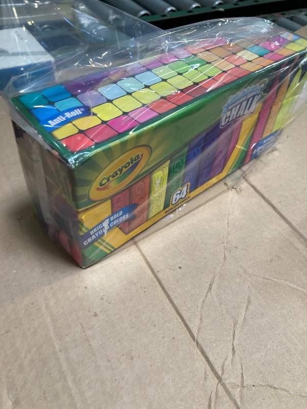 Photo 1 of Crayola Ultimate Washable Chalk Collection (64ct), Bulk Outdoor Sidewalk Chalk for Kids, Anti-Roll Sticks, Recess Toys for Kids, Back to School Gifts
