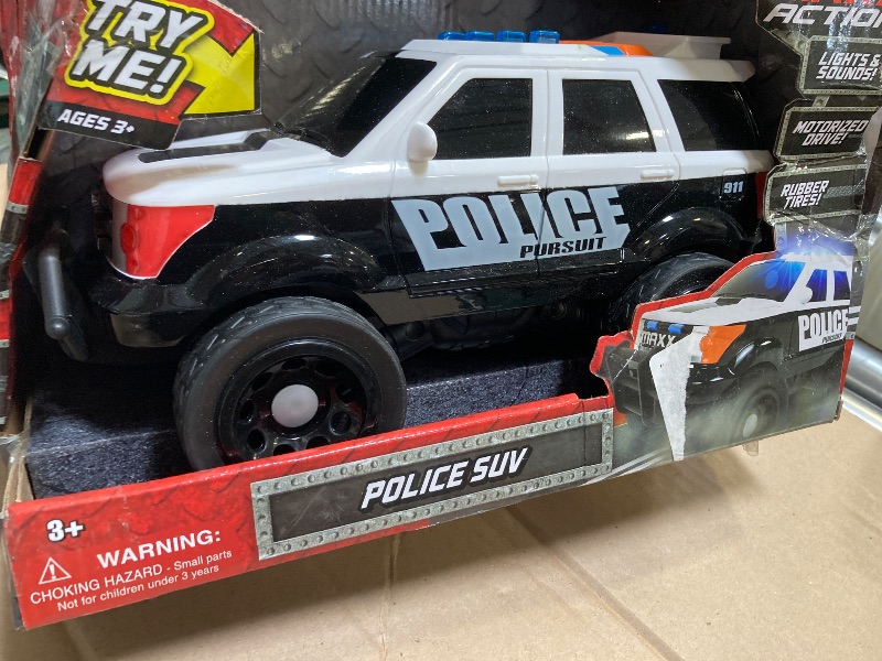 Photo 1 of Sunny Days Entertainment Maxx Action 12’’ Large Police Car Toy – Siren Sounds and Bright Lights | Motorized Drive and Soft Grip Tires | Rescue SUV Patrol Vehicle for Kids 3-8
