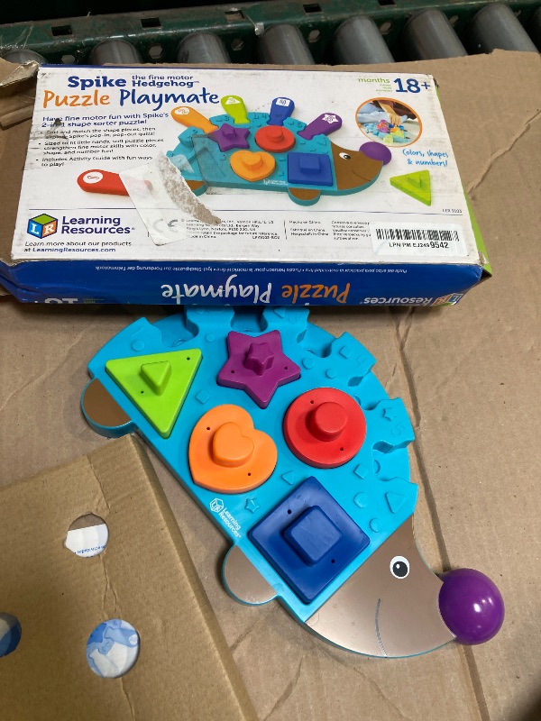 Photo 1 of Learning Resources Spike the Fine Motor Hedgehog Puzzle Playmate - 11 Pieces,Ages 18+ months Fine Motor Game, Color and Shape Recognition Toddler Montessori Toys