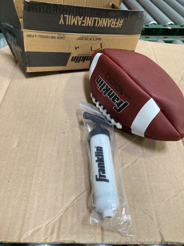 Photo 1 of Franklin Sports Grip-Rite Junior Football — Fun Youth-Size Synthetic Leather Football for Kids’ Games