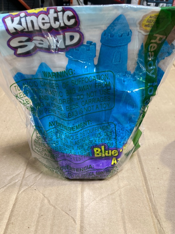 Photo 1 of Kinetic Sand, 2.5lbs Blue Play Sand, Moldable Sensory Toys for Kids, Resealable Bag (Packaging May Vary), for Ages 3 and up