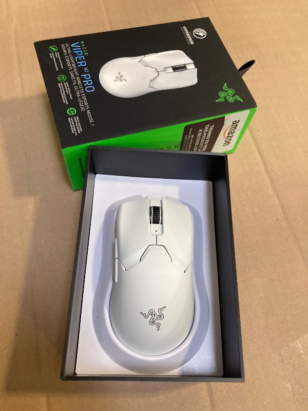 Photo 1 of Razer Viper V2 Pro HyperSpeed Wireless Gaming Mouse: 59g Ultra-Lightweight - Optical Switches Gen-3-30K Optical Sensor - On-Mouse DPI Controls - 90hr Battery - USB Type C Cable Included - White