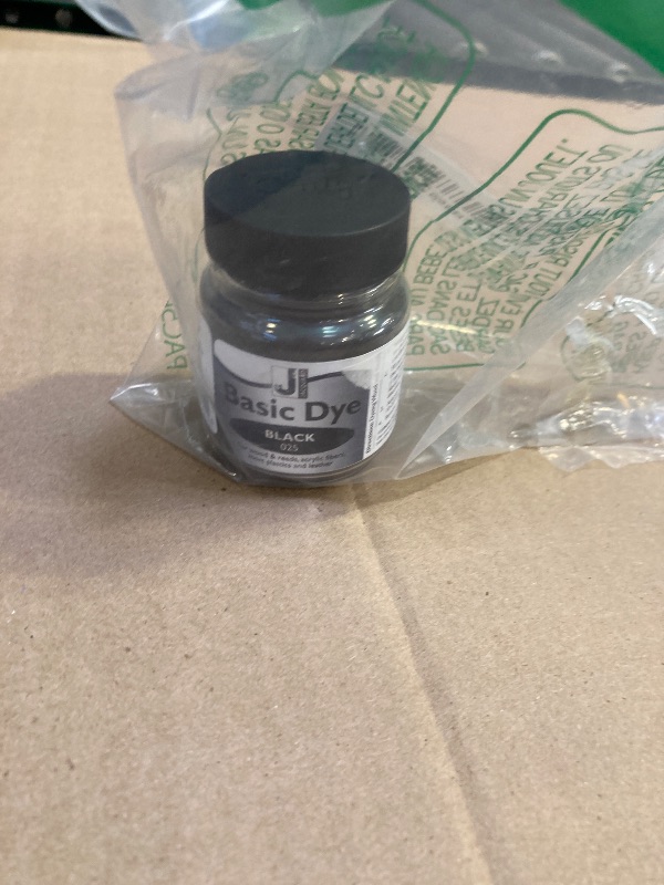 Photo 1 of Jacquard Basic Dye .5oz - Black - The Perfect Solution for Hard to Dye Materials - Wood - Reeds - Straw - Paper - Leather - Hemp and More